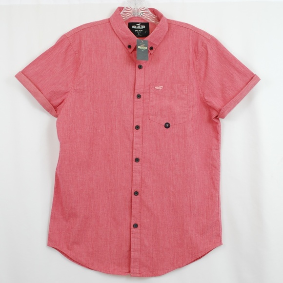 Hollister Other - HOLLISTER Men's S Short Sleeve Shirt Vintage Red